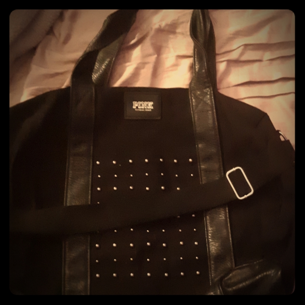 EUC PINK Victoria's Secret duffle bag